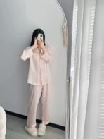 Premium Ice Silk Lace Loungewear Set – Luxury Loungewear Set for Women - Image 4