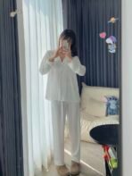 Premium Ice Silk Lace Loungewear Set – Luxury Loungewear Set for Women - Image 5