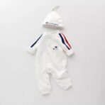 Premium hooded baby sports jumpsuit in signature cotton - Chadmama Bangladesh.